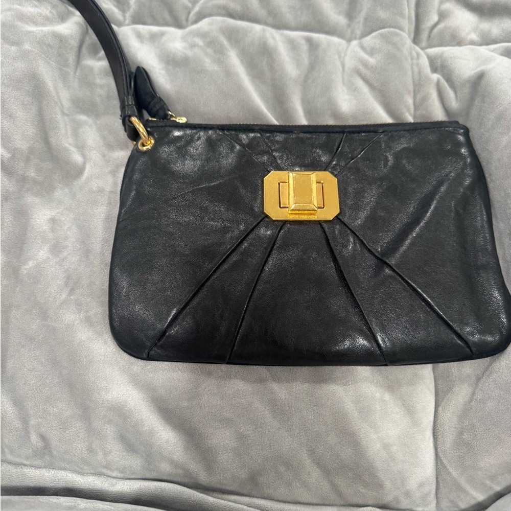 Juicy Couture Black Clutch with Gold Accent